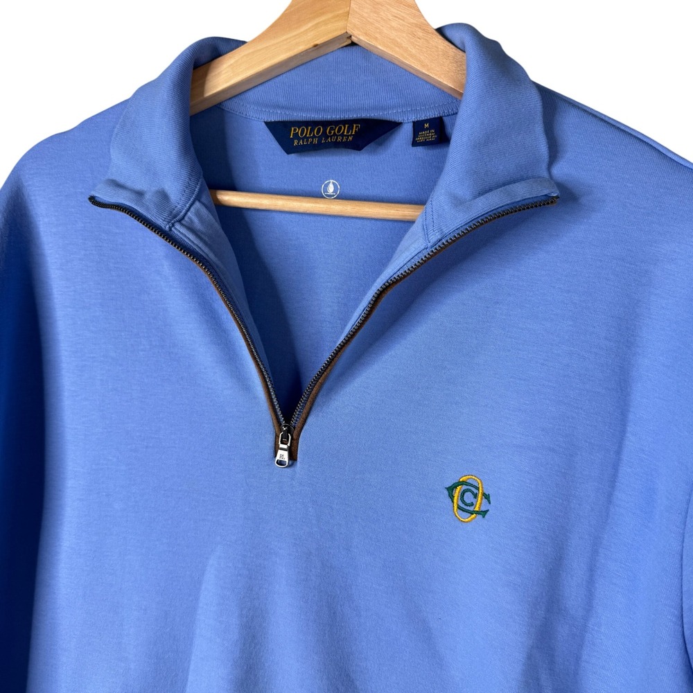 Polo Golf Ralph Lauren Oakmont Country Club Blue 1/4 Zip Pullover Medium